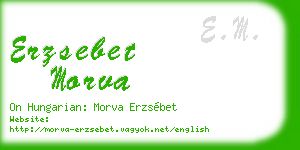 erzsebet morva business card
