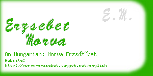 erzsebet morva business card